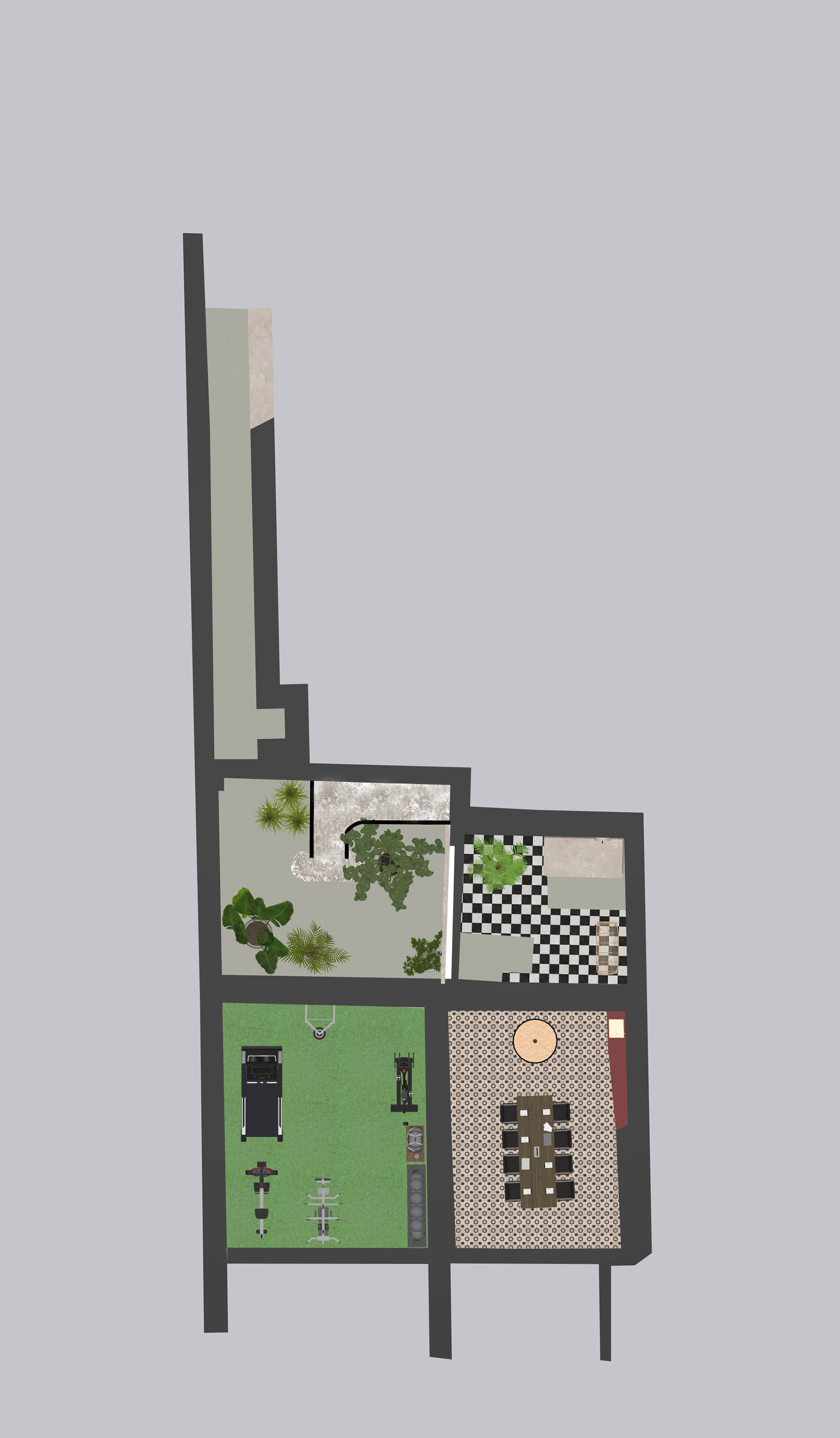 Plan de la cour anglaise
